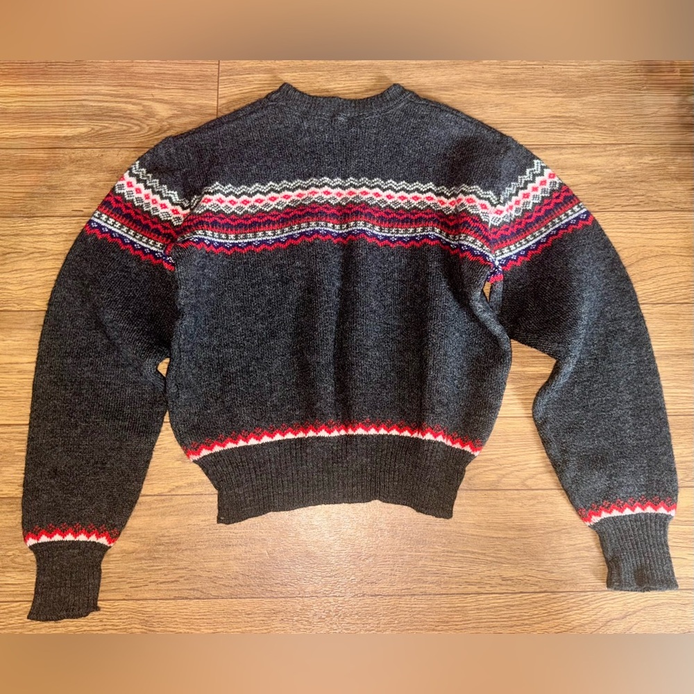 Vintage Porath & Magneheim Wool Ski Sweater Made in Sweden Nordic Fair Isle Rare